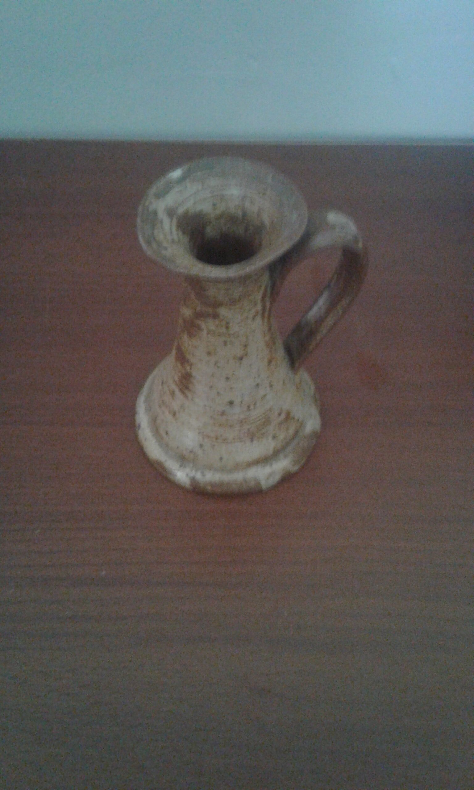 Set of three objects including bottle'milk jar and small stoneware carafon