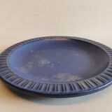 Ceramic plate, from Danish Knapstrup, in beautiful blue glaze.