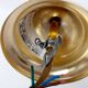 Gold metal pendant light and 90's glass pendants
