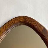 Danish oval teak mirror