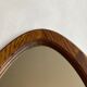 Danish oval teak mirror
