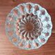 Transparent glass dessert service, vintage salad bowl France.
