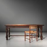 20th Century French Rustic oak Dining Table