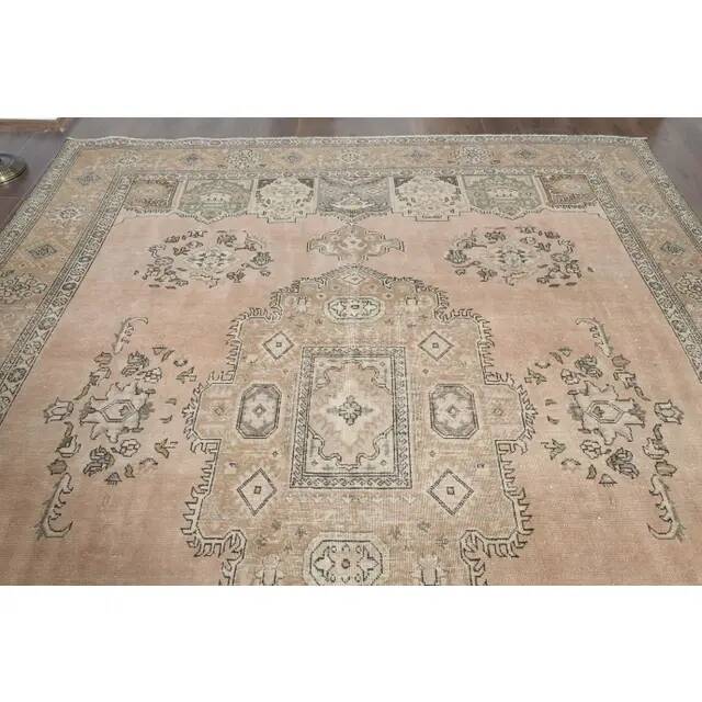 1970s Vintage Persian Handmade  Orange Oversized Area Rug 286x387