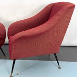 Mid-century pair of lounge chairs by Gigi Radice for Minotti, Italy 1950s