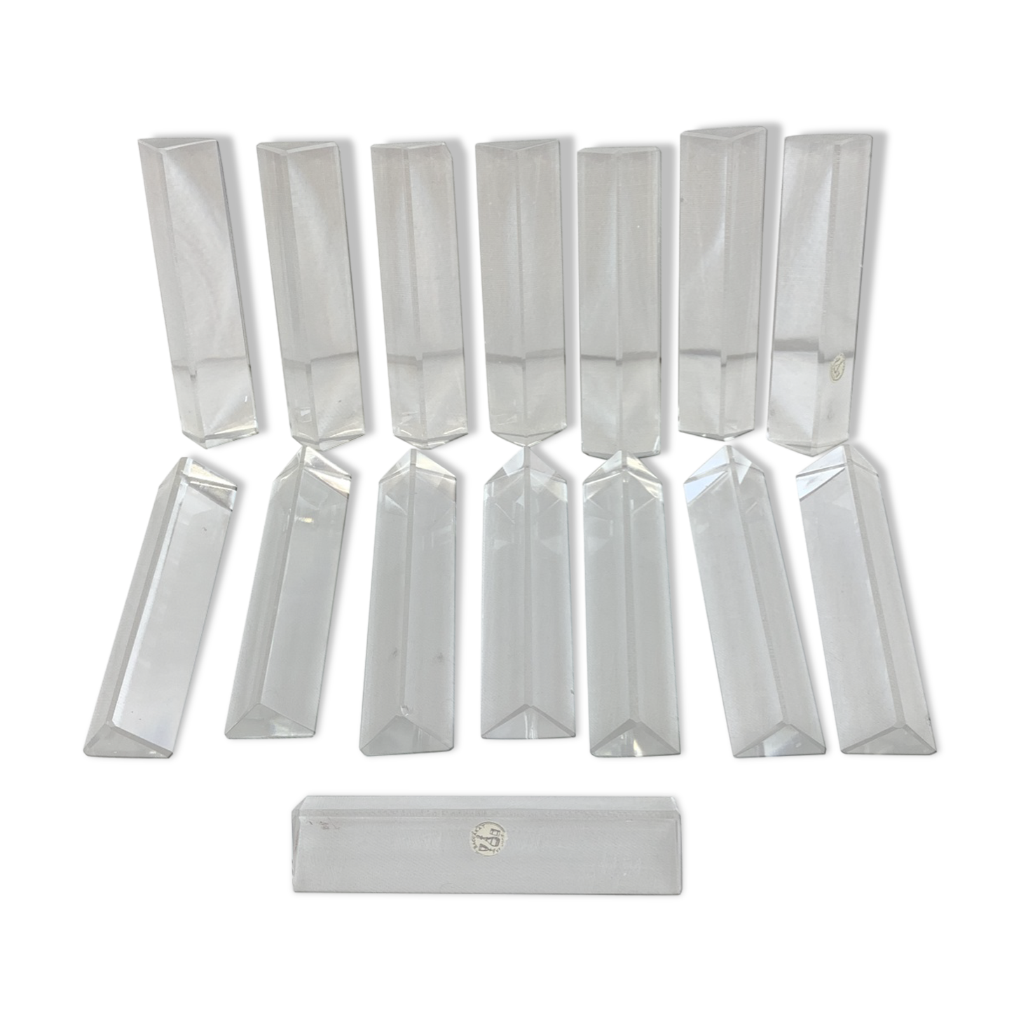 15 antique baccarat crystal knife holders