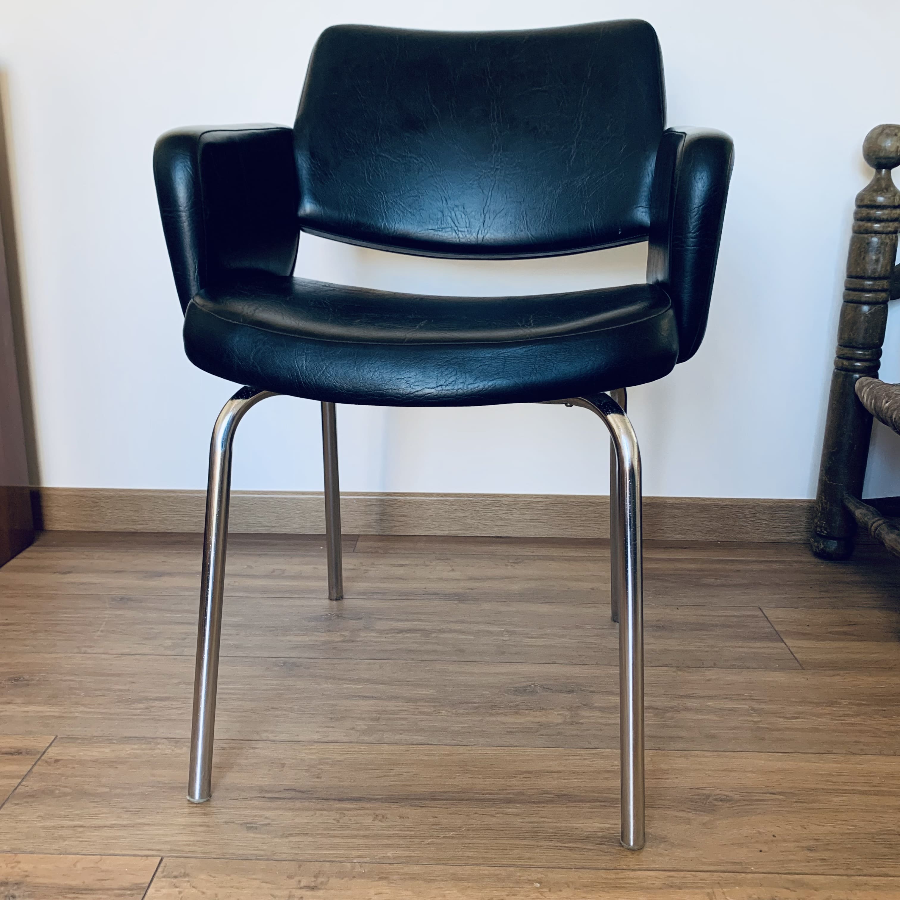 Vintage black armchair