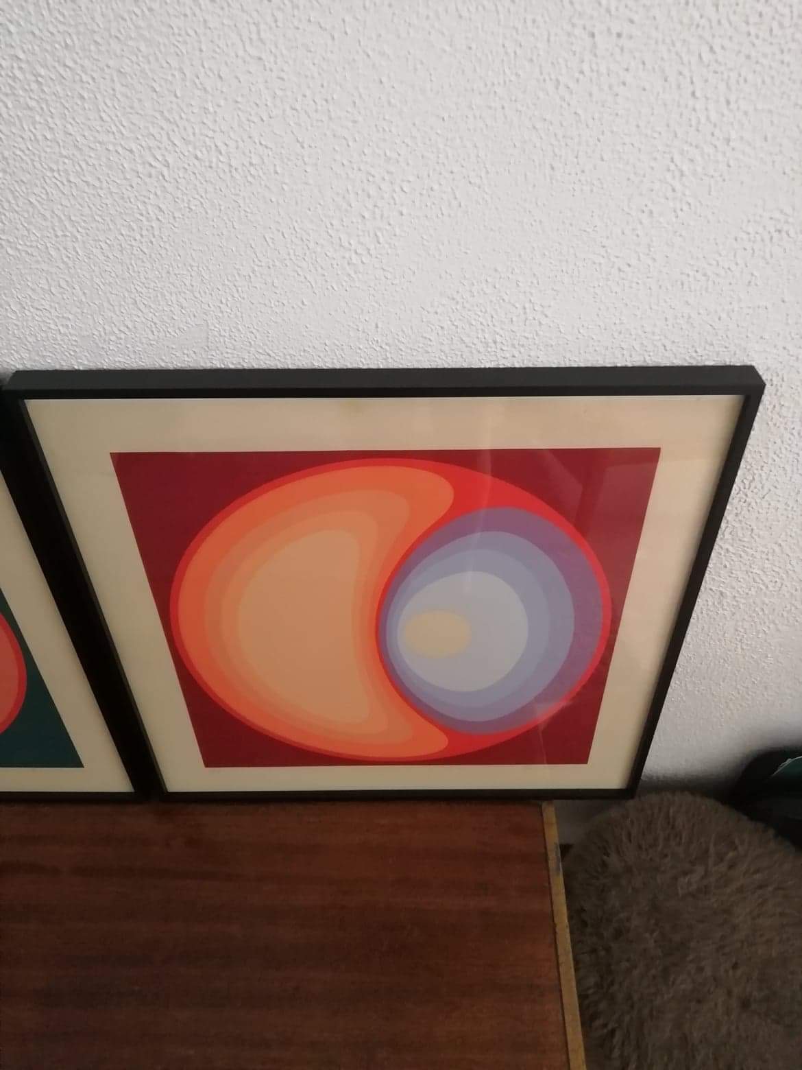 Two silkscreen prints by Henri Baviera 1972