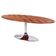 Functionalism Oval Table in Chrome and Walnut from Kovona, Czechia, 1960s