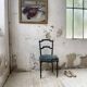 Chaise Napoléon 3 velours bleu