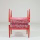 Paire de tabourets en bois crabes rouge