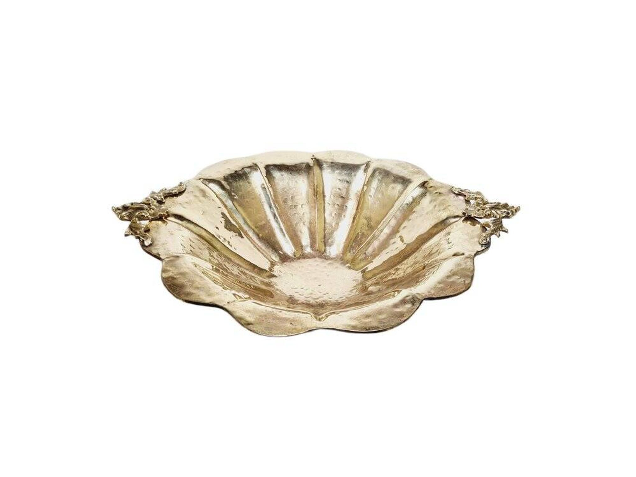 Art Deco hammered bowl on stand, Germany, 1930s