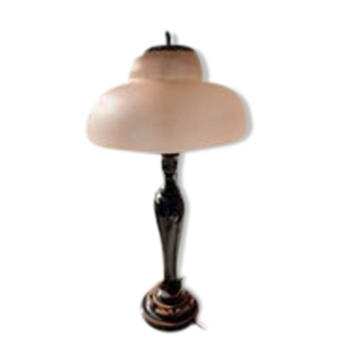 Art deco style lamp signed valentin on the foot