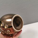 Ceramic vase with metal glaze from Frank ceramics Denmark 1970-80s.