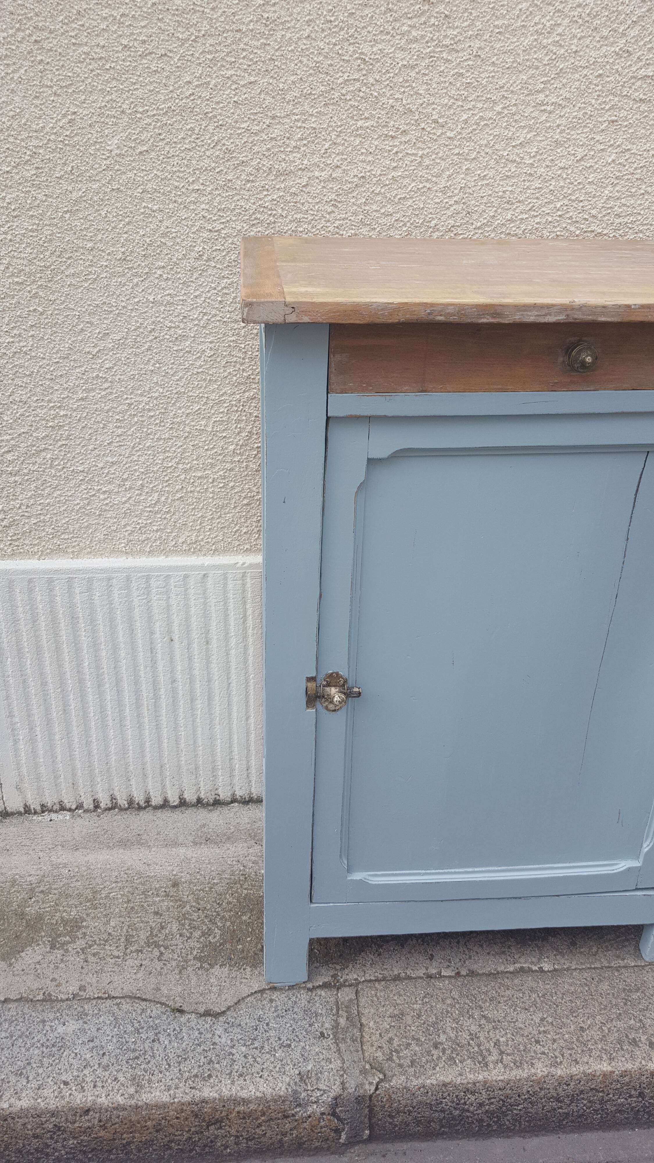 Parisian buffet wood and pastel