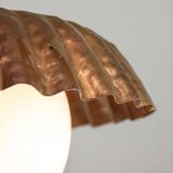 Mid-Century Italian Copper and Opaline Pendant Lamp