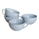 4 vintage ironstone coffee cups in sky blue – Digoin