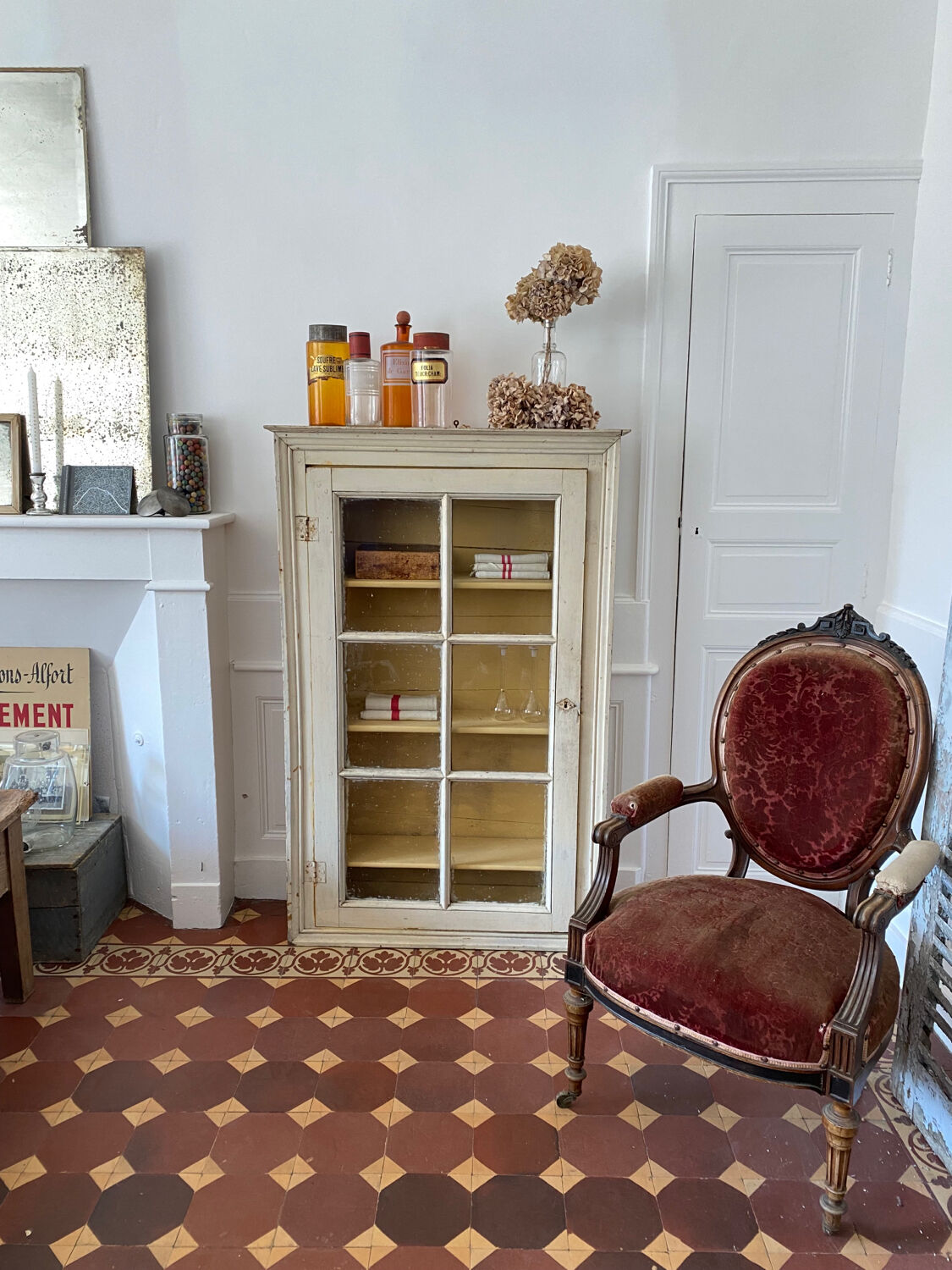 Glazed Parisian cabinet