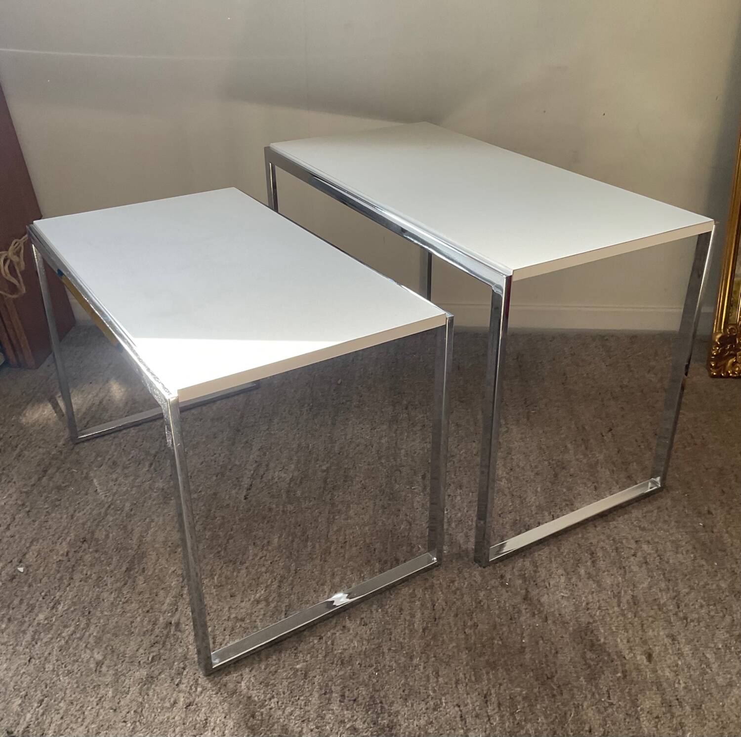 Pair of vintage 70s nesting tables