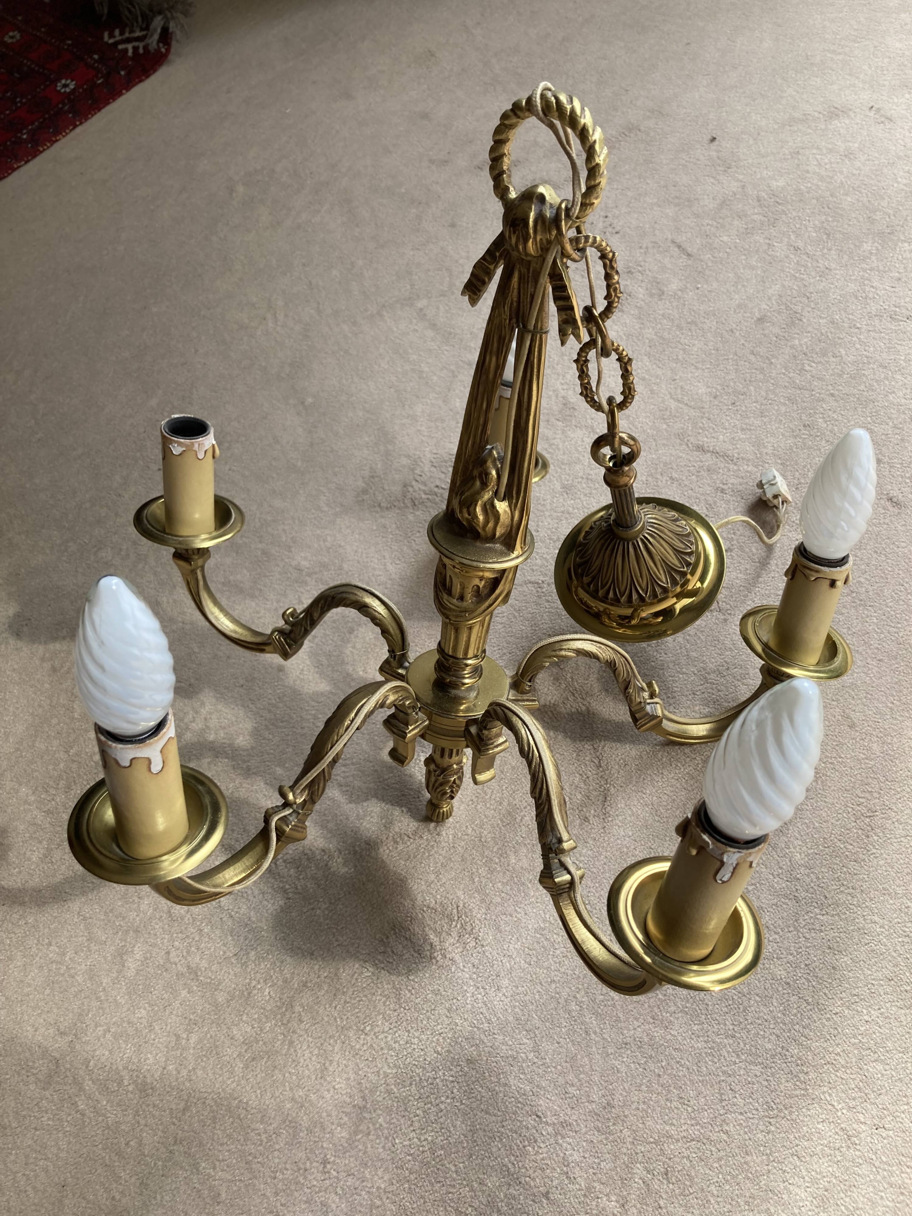 Lustre style Louis XV en bronze
