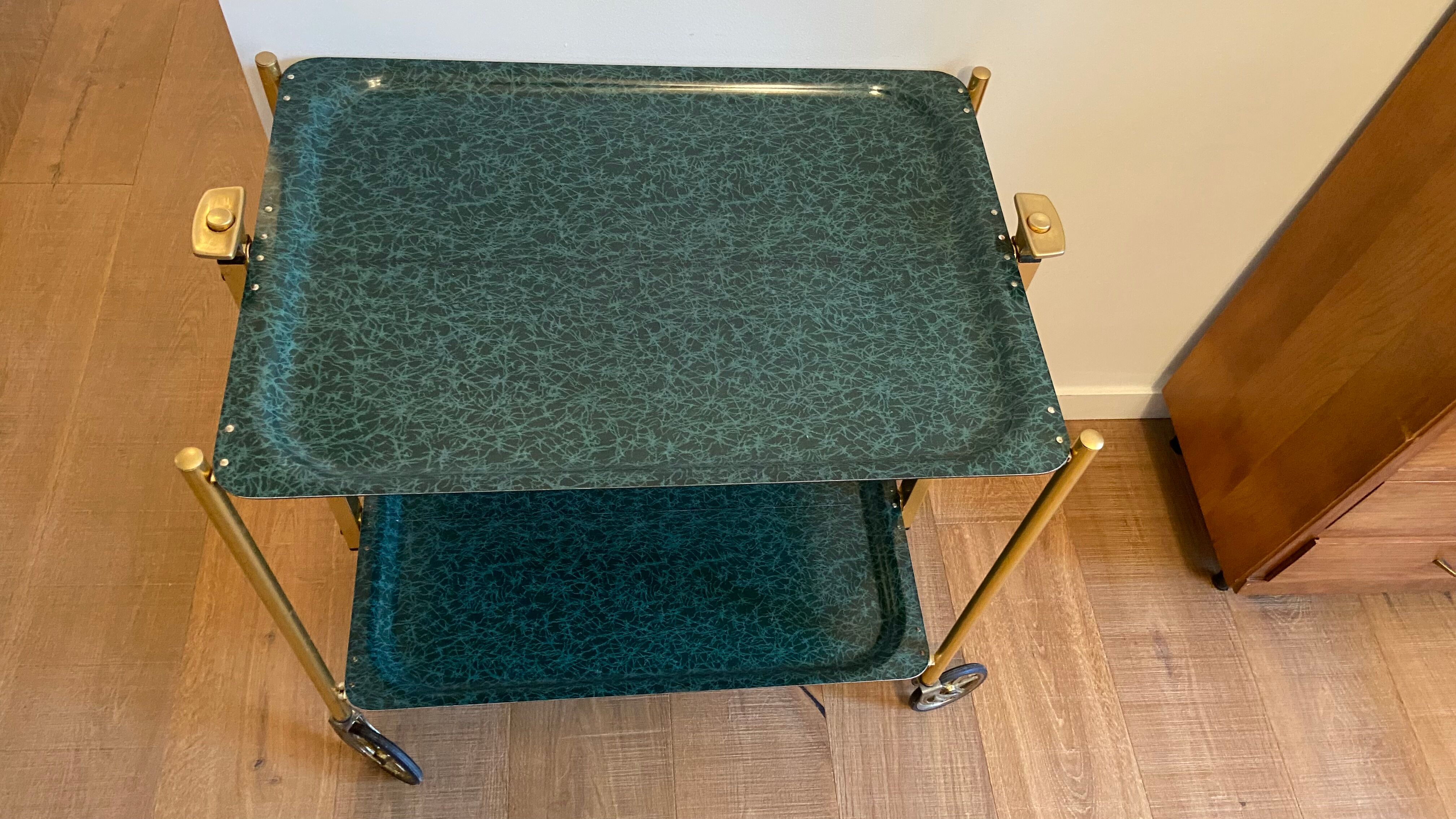 Serving rolling folding table Textable Vintage platforms