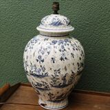 Potiche lamp base, in Moustiers earthenware, 18th century