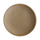 Flat stoneware plate - white