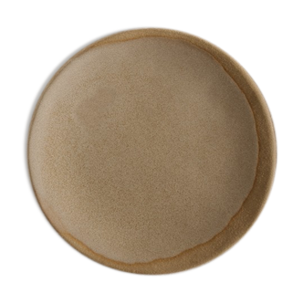 Flat stoneware plate - white