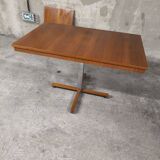 Scandinavian vintage telescopic extendable teak table 1970