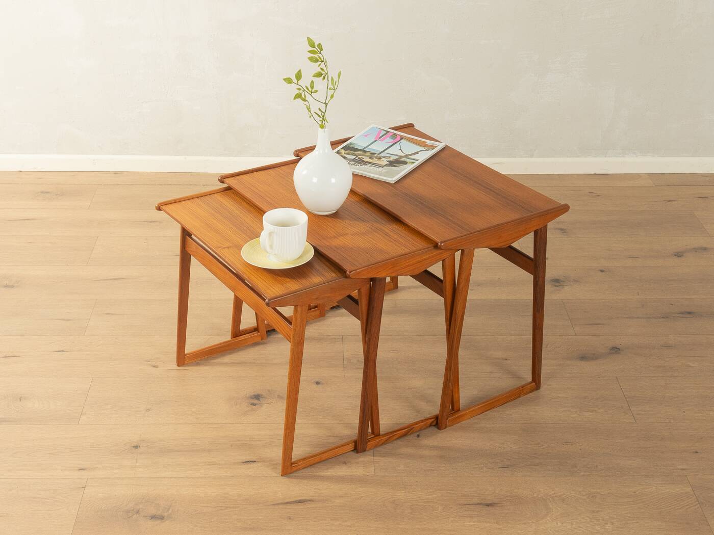 Classic nesting tables from the 1960s, teak, set of 3, Denmark