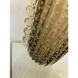 Contemporary handmade fume' with air balls murano glass style vase