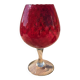 Giant glass 26 cm Empoli ruby red blown glass