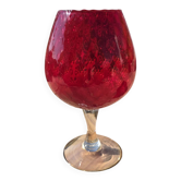 Grand verre géant 26 cm Empoli rouge rubis verre soufflé
