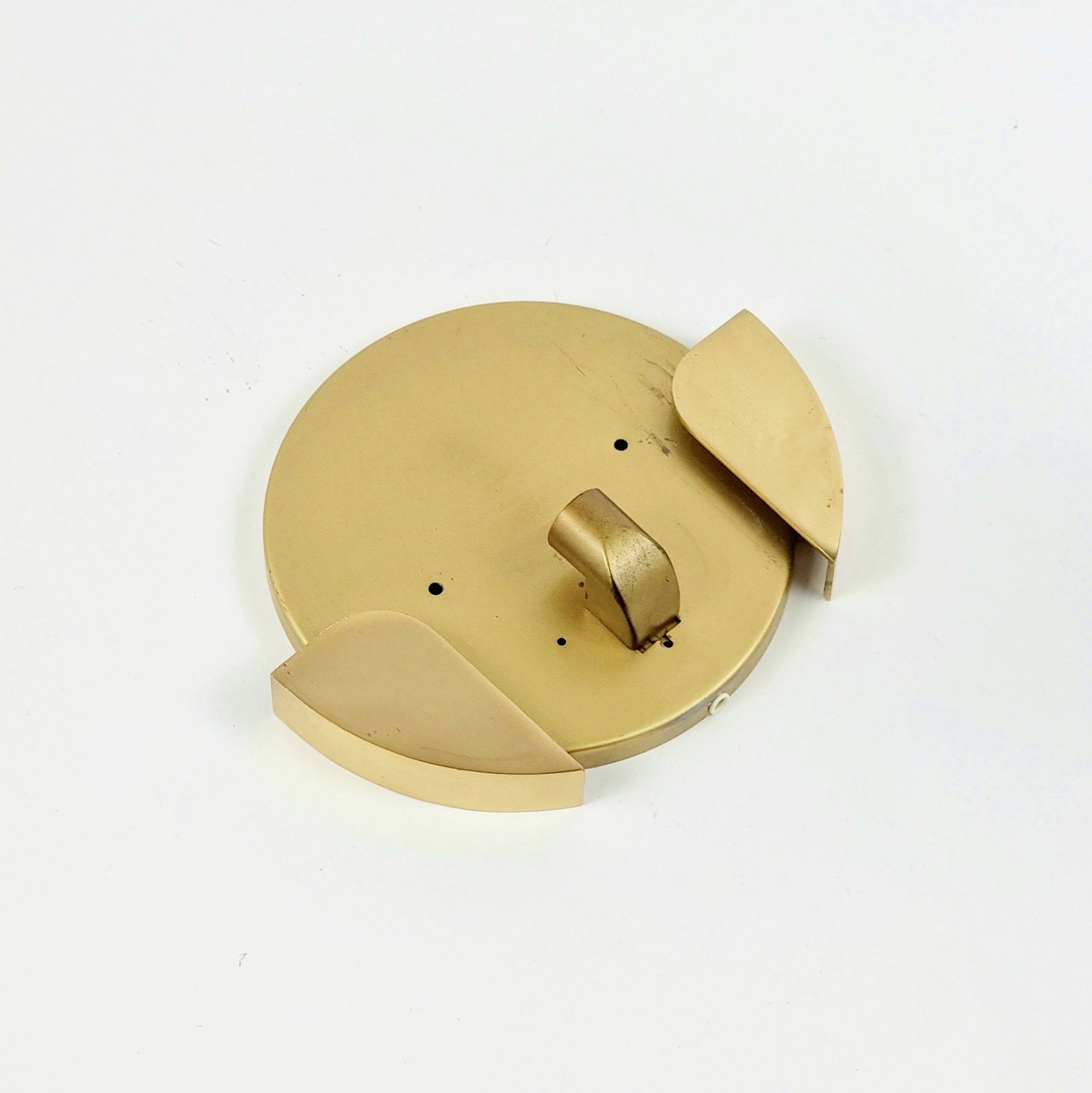 Mid-Century Modern Murano Glass & Brass Wall Light from Kaiser, 1960s