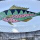 Gien dish with fish decoration model Baie d'Along 50s