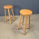 Alpine style chalet stools in wood, set of 9 - 1970s