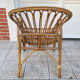 Vintage shell rattan armchair