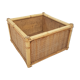 Square-shaped indoor gardener in vintage rattan bamboo