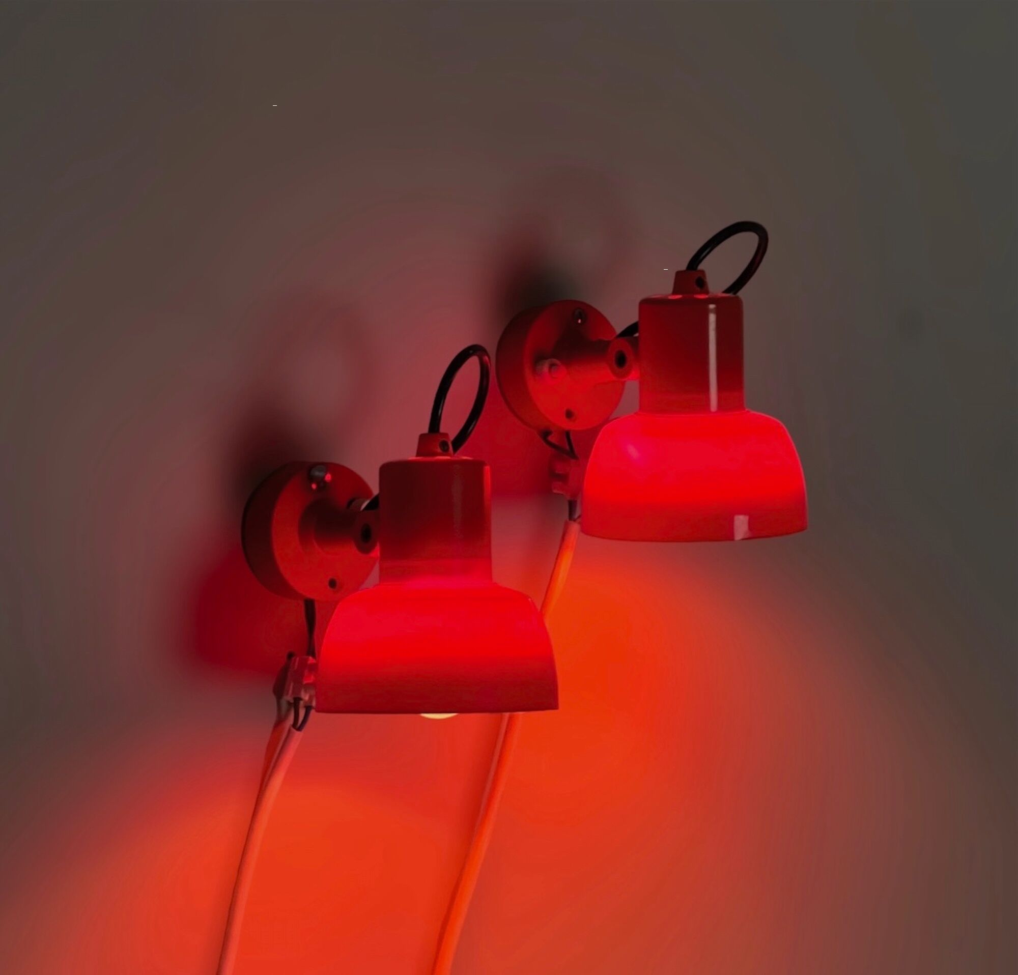 Space Age Orange Spotlights Made in Italy, 70s