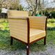 Art Deco club armchair in solid wood, early 20th century