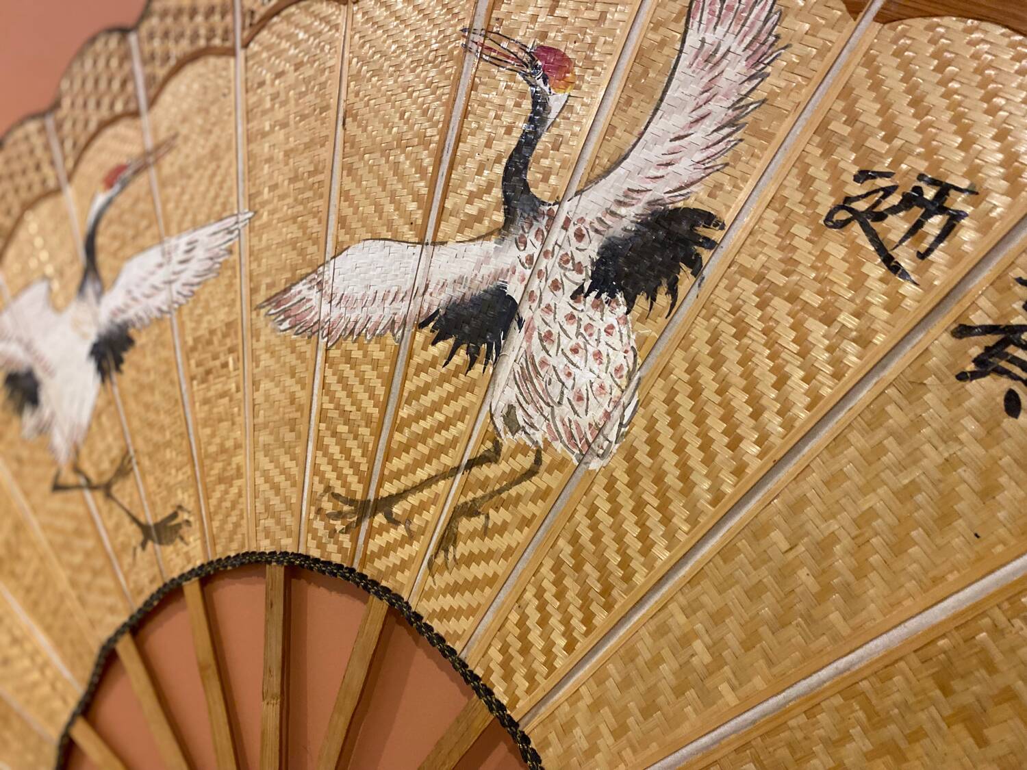 Giant bamboo and cane fan