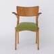 Fauteuil vintage années 1950 Allemagne, chaise en bois de hêtre, restaurée et rembourrée.