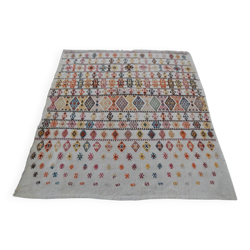 Kilim turc vintage tissé main 93x100 cm