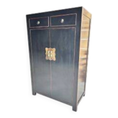 Armoire chinoise noire tiroirs hauts