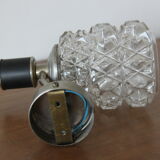 Glass and chrome sconce 1970s