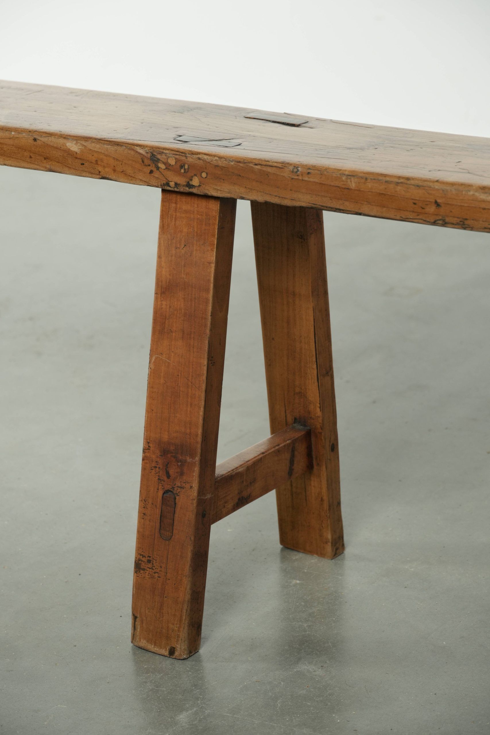 Banc de couloir brocante français / banc pour la table à manger avec un super look