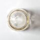 Mid-century Solid Heavy Clear Pattered Glass Flower Vase / Fidenza / Italy
