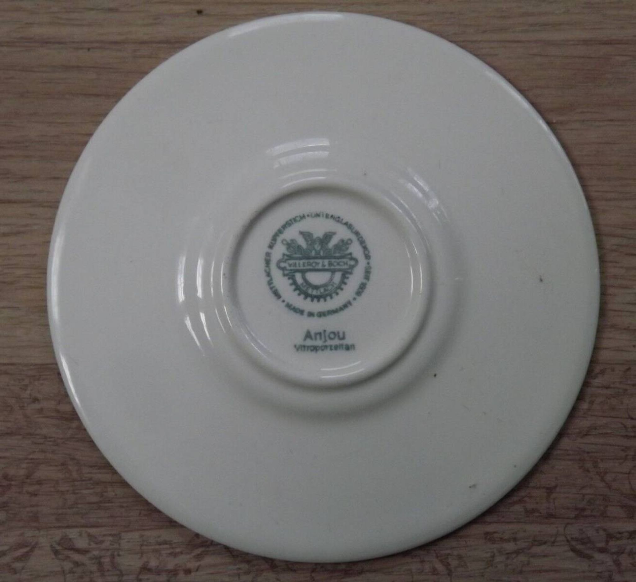 Set of 4 saucers Quality Retired Villeroy & Boch Black/White Anjou Design 4656