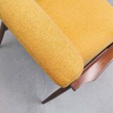 Fauteuil Henryk Lis en tweed jaune 1960