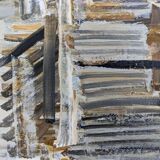 1964 Mid-Century Modern "Forest" Swedish Vintage Abstract Oil Painting, Framed